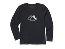 Life is Good Women's Long Sleeve Crusher Lite Vee - High Five Cats