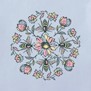 Life is Good Women's Long Sleeve Hooded Crusher Lite Tee - Floral Bee Mandala