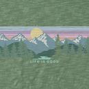 Life is Good Women's Long Sleeve Slub Easy Fit Tee - Landscape Mountain Scene