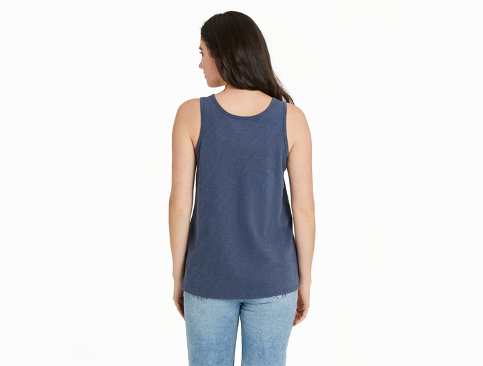 Life is Good Women's Slub Easy Fit Tank - Flower Flag