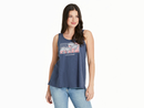 Life is Good Women's Slub Easy Fit Tank - Flower Flag