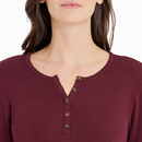 Life is Good Women's Solid Modal Ribbed Henley