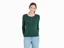 Life is Good Women's Solid Modal Ribbed Henley