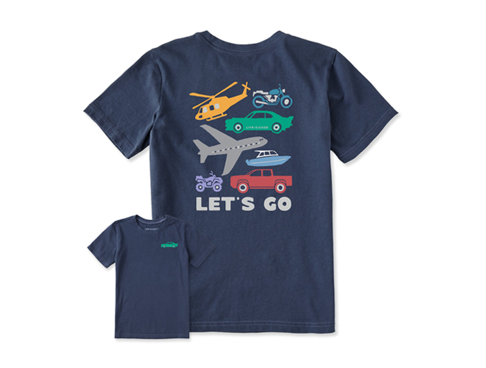 Life is Good Kids' Crusher Tee - Let's Go Vehicles