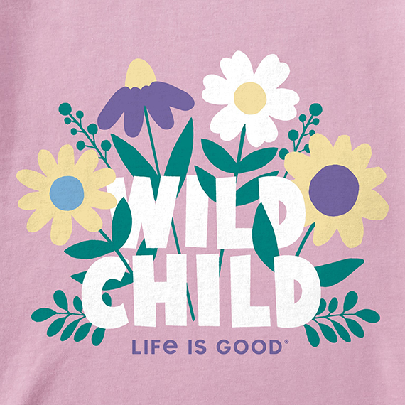 Life is Good Kids' Crusher Tee - Wild Child Flowers