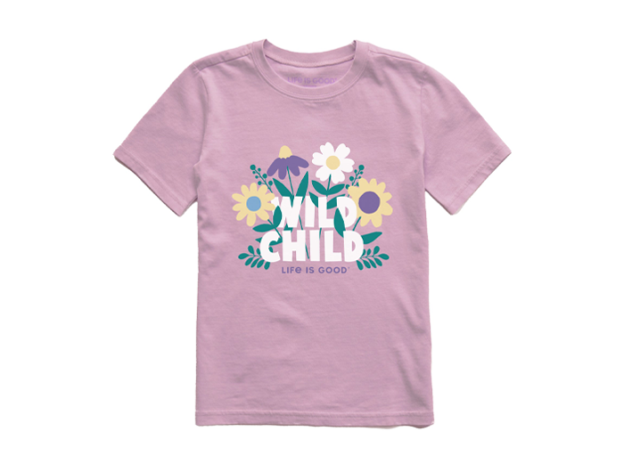 Life is Good Kids' Crusher Tee - Wild Child Flowers