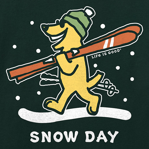 Life is Good Kids' Crusher Tee - Rocket Ski Snow Day