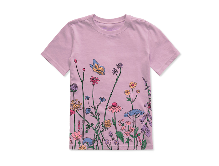 Life is Good Kids' Crusher Tee - Wildflower Garden
