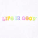 Life is Good Kid's Long Sleeve Crusher Tee - Checkered Smiles