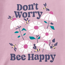Life is Good Kid's Long Sleeve Crusher Tee - Don't Worry Bee Happy