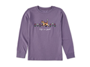 Life is Good Kid's Long Sleeve Crusher Tee - Al with Flowers