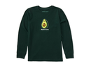 Life is Good Kid's Long Sleeve Crusher Tee - Hard Core Avocado
