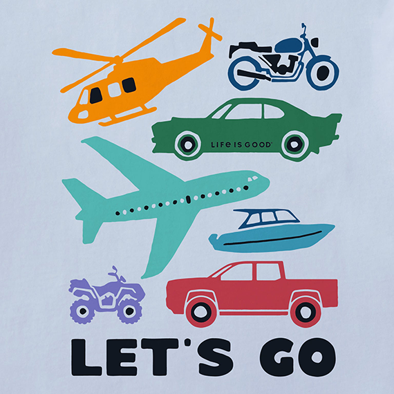 Life is Good Toddler Crusher Tee - Let's Go Vehicles