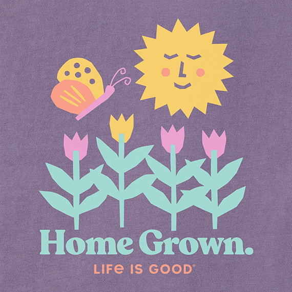 Life is Good Infant Long Sleeve Crusher Baby Bodysuit - Home Grown Garden
