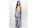 Treasures of Bali Women's Stevie Halter Top Tiered Maxi Dress