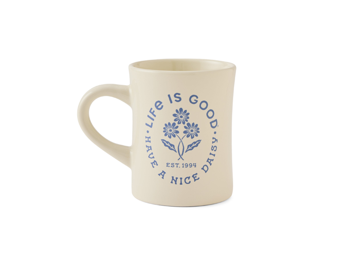Life is Good Diner Mug - Have a Nice Daisy Daisies