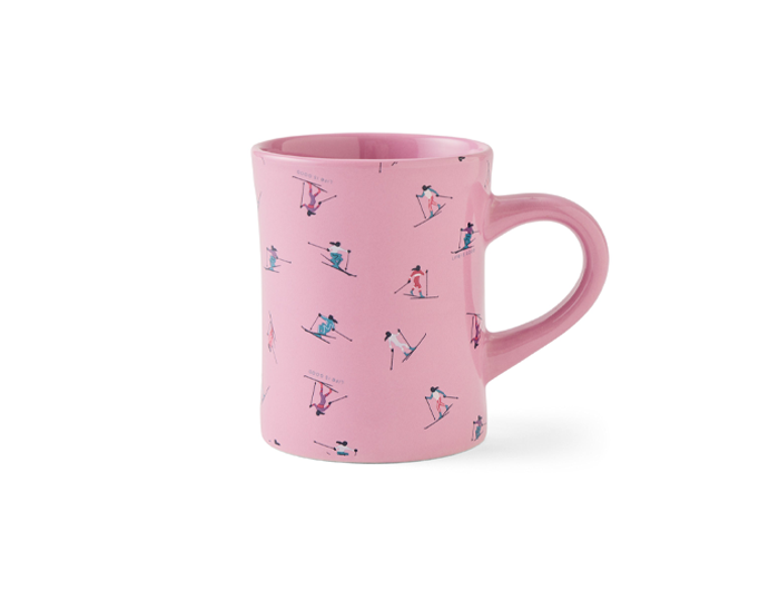 Life is Good Diner Mug - Ski Ya Later Pattern