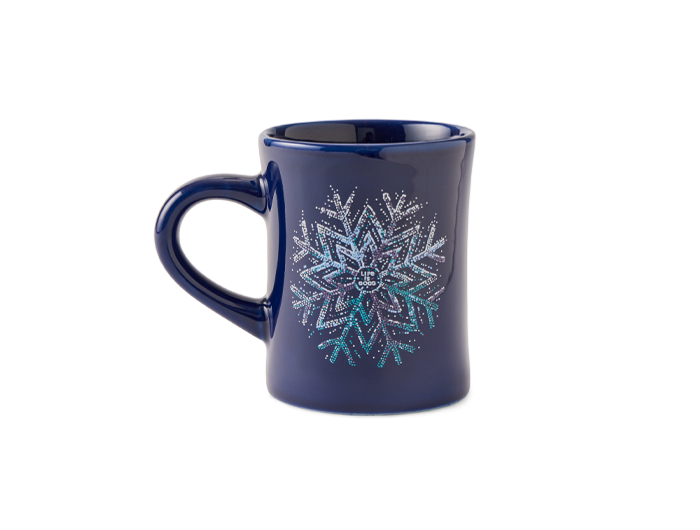 Life is Good Diner Mug - Sparkle Snowflake