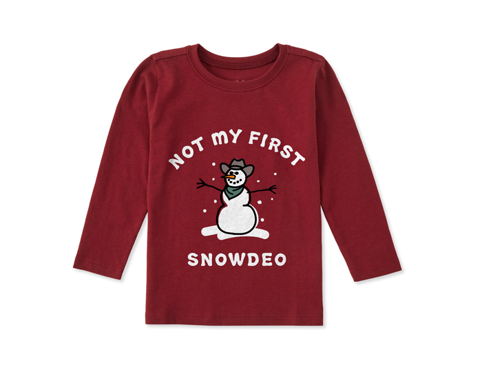 Life is Good Toddler Long Sleeve Crusher Tee - Not My First Snowdeo