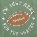 Life is Good Toddler Long Sleeve Crusher Tee - Football Here for the Snacks