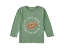 Life is Good Toddler Long Sleeve Crusher Tee - Football Here for the Snacks