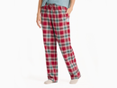 Life is Good Women's Classic Sleep Pant - Holiday Plaid