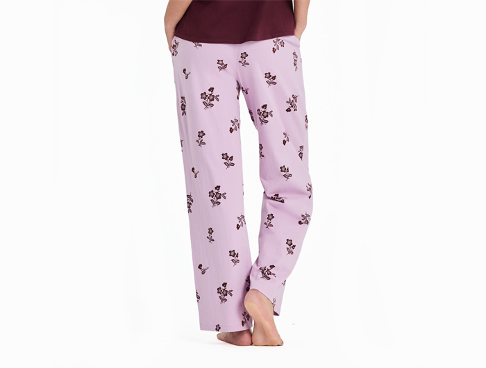 Life is Good Women's Snuggle Up Sleep Pant - Simple Blossom Pattern
