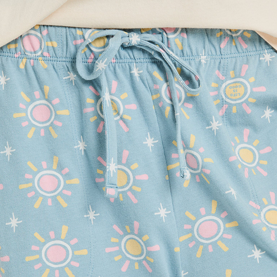 Life is Good Women's Snuggle Up Sleep Pant - Hello Sunshine Pattern