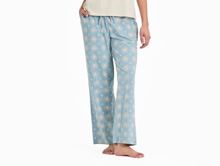Life is Good Women's Snuggle Up Sleep Pant - Hello Sunshine Pattern