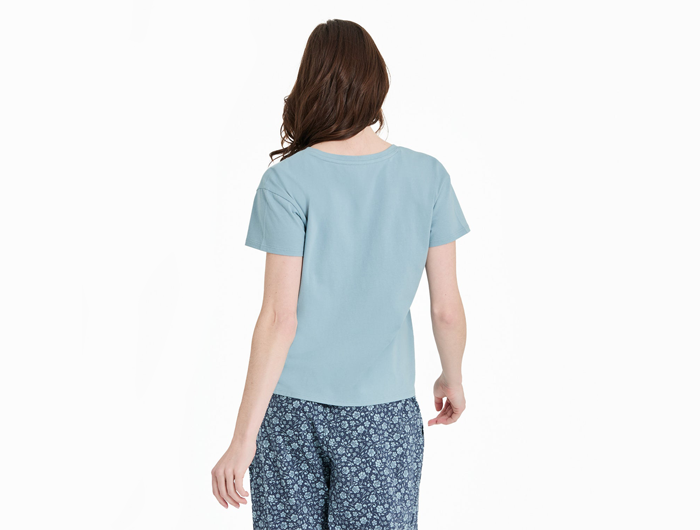Life is Good Women's Snuggle Up Sleep Vee - Best Things Floral Paw