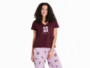 Life is Good Women's Snuggle Up Sleep Vee - Make Every Day Count Flowers