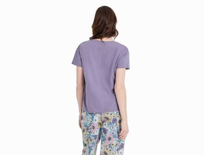 Life is Good Women's Snuggle Up Sleep Vee - Flowerful Love