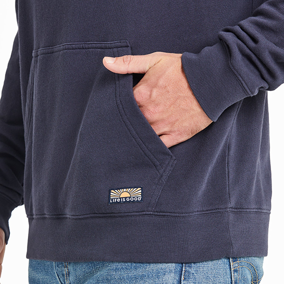Life is Good Men's Solid French Terry Pullover Hoodie