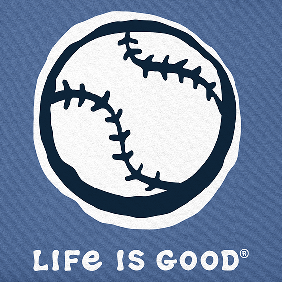 Life is Good Kids' Crusher Tee - Baseball Sketch