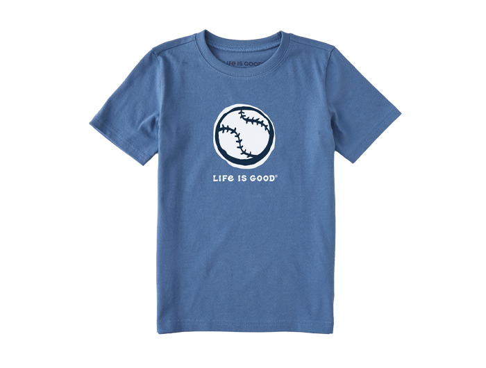 Life is Good Kids' Crusher Tee - Baseball Sketch