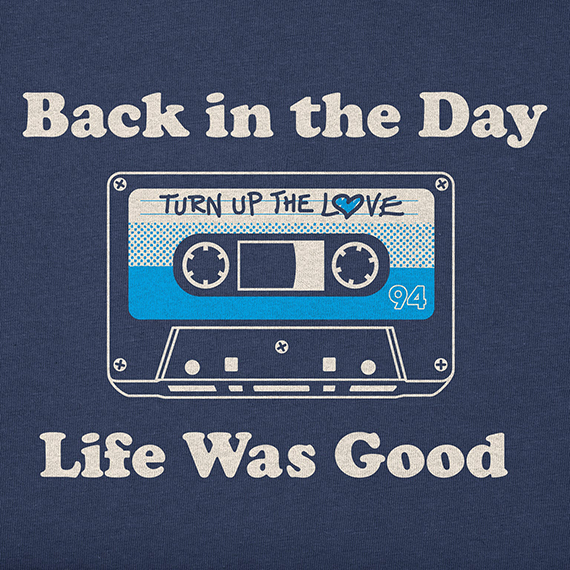 Life is Good Women's Crusher Tee - Back in the Day Cassette