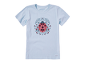 Life is Good Women's Crusher Tee - Floral Ladybug