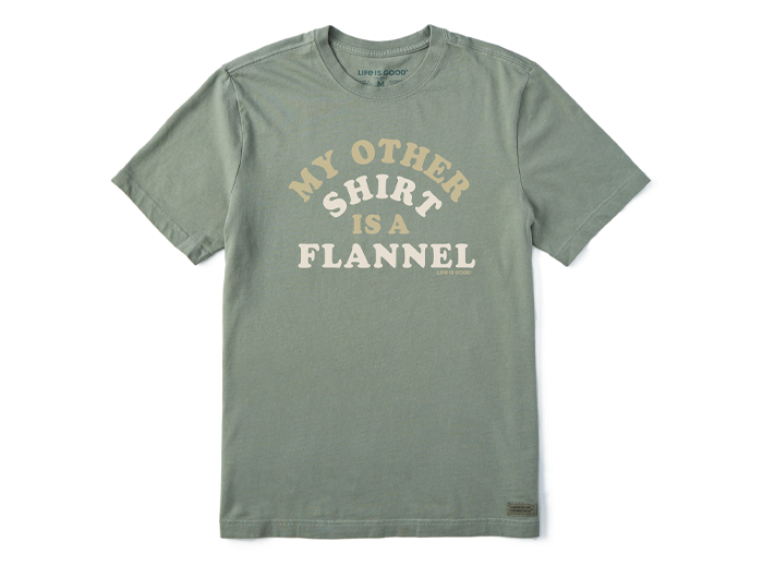 Life is Good Men's Crusher Tee - My Other Shirt Is a Flannel