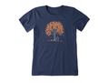 Life is Good Women's Crusher Tee - Fall Tire Swing
