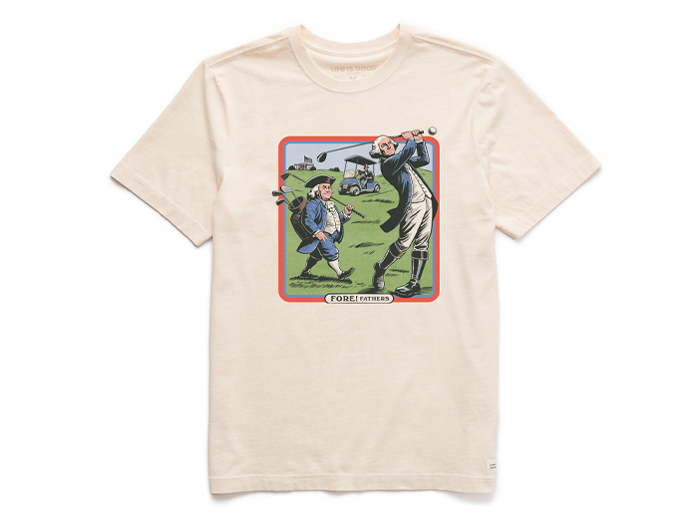 Life is Good Men's Crusher Tee - Fore! Fathers