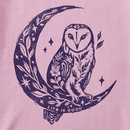 Life is Good Women's Long Sleeve Crusher Tee - Floral Owl on Moon