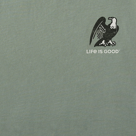 Life is Good Men's Classic Crusher Ringer Tee - Living the Dream Eagle