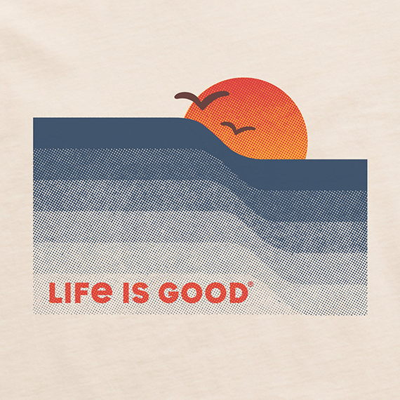 Life is Good Men's Classic Crusher Ringer Tee - Wavy Sunset