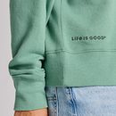 Life is Good Women's French Terry Boxy Quarter Zip