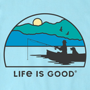 Life is Good Men's Crusher Tee - Fishing Sunset
