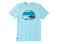 Life is Good Men's Crusher Tee - Fishing Sunset