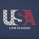 Life is Good Men's Crusher Tee - U.S.A. Flag