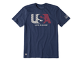 Life is Good Men's Crusher Tee - U.S.A. Flag