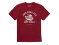 Life is Good Men's Crusher Tee - Here for the Hot Dogs Baseball