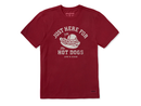 Life is Good Men's Crusher Tee - Here for the Hot Dogs Baseball